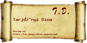 Tarjányi Dina névjegykártya